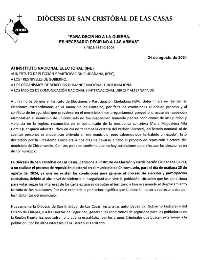 GRAVES PROBLEMAS ELECTORALES EN CHIAPAS POR LA VIOLENCIA DESCONTROLADA EN FRONTERA COMALAPA 4